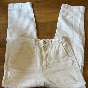 Madewell White Cotton Pants